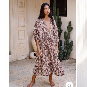 Daughters of India- Kyra Midi Dress ~ Wine